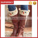 A-536 Cute Animal Boot Toppers Cuffs Funky Animal Knit Boot Covers Animal Pattern Leg Warmers thumbnail-3