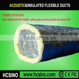 Flexible Insulated air Duct 4"~12.5" ,25mm thickness