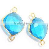 Sterling Silver B.T Quartz Cushion Faceted Gemstone Connector thumbnail-5