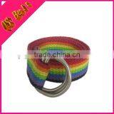 Colorful Kids Fashion Canvas Belts With Double D Ring thumbnail-1