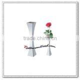 T190 H210mm Stainless Steel Square V Shape Single Flower Vase thumbnail-1