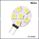 Best Seller G4 LED 6SMD 1.2W 5050 10-30V DC/10-18V AC Led Bulb