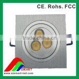 AC100~240V Aluminum Housing 3.3W Square Led Downlight