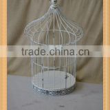 Decorative round wrought iron bird cage