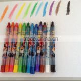 12color twisted crayon in PVC bag for children painting