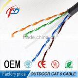 China Supplier 23 Awg 4 Pairs Copper / Cca / Ccs Cat 6 Outdoor Cable