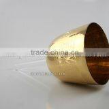 Egyptain Engraved 24k Gold Quartz Crystal Singing Bowls With Handle thumbnail-3