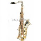 Cupid Professionl Silver gold double color tenor Saxophone with case