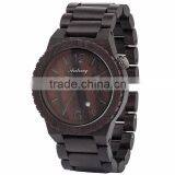 2015 Wooden Men Watch Ebony Case Even Strap / Japan Movement With Calendar thumbnail-1