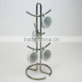 Satin Nickel Plated Coffee Mug Holder, Kitchen Stand thumbnail-3