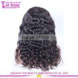 Top 6a Quality 1b# Virgin Brazilian Hair Natural Wave Glueless Cap Lace Front Wig With Combs thumbnail-3