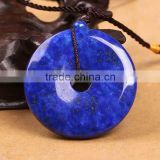 Wholesale Pendulum circle harmony Lapis crystal pendant for ornament crystal stone pandent ,cute crystal for sale