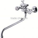 Wall Mounted Dual Handles Bath Tub Faucets For Bathroom thumbnail-1