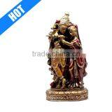 7Inch Indian Hand Carved Decorative Krishna Radha Resin Krishna Radha thumbnail-1