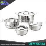 Stainless Steel Cast Iron Cookware Set Stock Pot Cooking Ware Kitchenware thumbnail-1