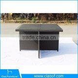 Современный стильный наружный мебельный комплект из плетеного винограда для обедения. Низкокостный набор thumbnail-4