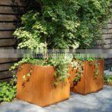 FO-9C04 Square Type Cheap Corten Steel Planter for Garden Decor thumbnail-1