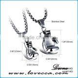 Black/Steel/Gold Color Fashion Mini Boxing Glove Necklace Boxing Jewelry Stainless Steel Necklace thumbnail-6