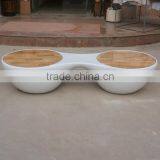 Large Fiberglass Round Mall Chair thumbnail-1