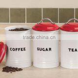 New Stylish Glossy Metal Sealed Coffee Tea Sugar Tin Canister thumbnail-4