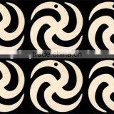 Hot Sell Africa Adinkra Symbol NKOTIMSEFO MPUA 3 Inches Tall With Hole Natural Craft Wood Made in China thumbnail-1