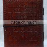 Handmade Vintage Strip Closer Embossed Leather Diary thumbnail-2