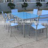 New Model Outdoor Garden Furniture Cube Aluminum Metal Dining Set thumbnail-1