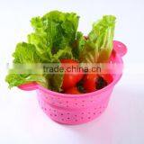 Houseware Kitchen Steamer Bowl, Collapsible Bowl Silicone Colander thumbnail-1