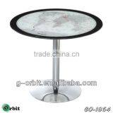 Round Dining Table, Modern Hotel Lobby Glass Round Table thumbnail-5
