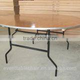 Plywood Folding Table DIA60" Round With Alu Table Edge for Hot Wedding thumbnail-4
