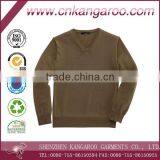 Acrylic V-neck Woolen Flat Knitted Mens Pullover thumbnail-1