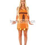Women's Orange Crayon Fancy Dress Costume thumbnail-1