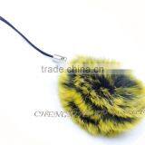 CX-A-54B Rabbit Fur Mobile Phone Strap Detachable Key Ring thumbnail-4
