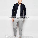 Custom Cheap High Quality Your Own Brand Zip up Casual Sports Black Sweatshirt Without Hood thumbnail-1