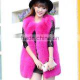 CN-R-34 Real Whole Skin Fox Fur Sleeveless Coat Genuine Fur Leather Waistcoat thumbnail-3