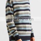 2017 New Design Mid-High Crew Necked Colorblocked Striped Girls Long Sweater thumbnail-2
