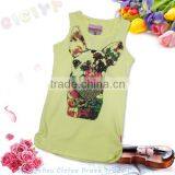 Wholesale Cotton Plain Colorful Girl Tank Top With Printing thumbnail-1