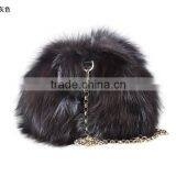 Genuine Fox Fur Handbag Tote Bag Luxury for Ladies Girl thumbnail-3