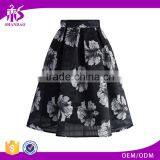 2016 Guangzhou Shandao Hot Selling Summer New Arrivals Casual Knee Length Ruffle A Line Printed Models Girls Skirts thumbnail-1
