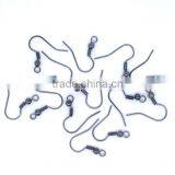 100 Pairs Gunmetal Ear Wire Hooks W/Ball Eearring Findings 18x19mm thumbnail-3