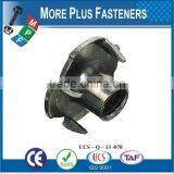 Made in Taiwan Stainless Steel Black Phosphate Four Three Prong Tee Nuts thumbnail-4