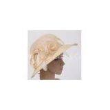 PP Braid Womens Church Hats With 9cm Sewing Brim , Sinamay Crown Hat For Woman thumbnail-1
