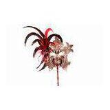 Womens Masquerade Mask With Stick For Christmas Carnival Party