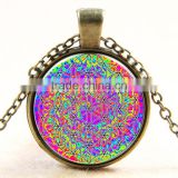XP-TGN-LT-160 2017 New Design Diy Image Time Gemstone Life Pendant Mandala Family Tree Dome Cabochon Necklace In Glass
