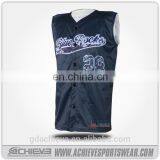 China Factory Sleeveless Blank Baseball Jerseys Wholesale for Males thumbnail-1