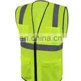High Visibility Clothing Reflective Safety Vest Mesh or Knitting Reflective Safety Clothing 100% Polyester Fabric thumbnail-1