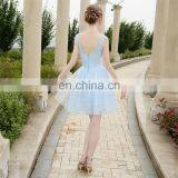 HS1614 Knee Length Short Lace Wedding Bridesmaid Dress Prom Party Dress thumbnail-5
