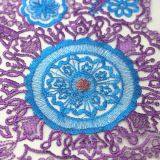 China Factory Peacock Feather Fabric Embroideried Mesh Net Lace Fabric for Wedding thumbnail-2