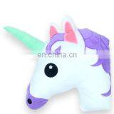 Custom Cartoon Unicorn Cushion Plush Toy With Horn 2017 Home Decor Stuffed Soft Plush Unicorn Pillow
