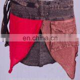 Elegant Shaded Brown Mini Summer Skirt With Side Pouch Pocket & Lace HHCS 118 B